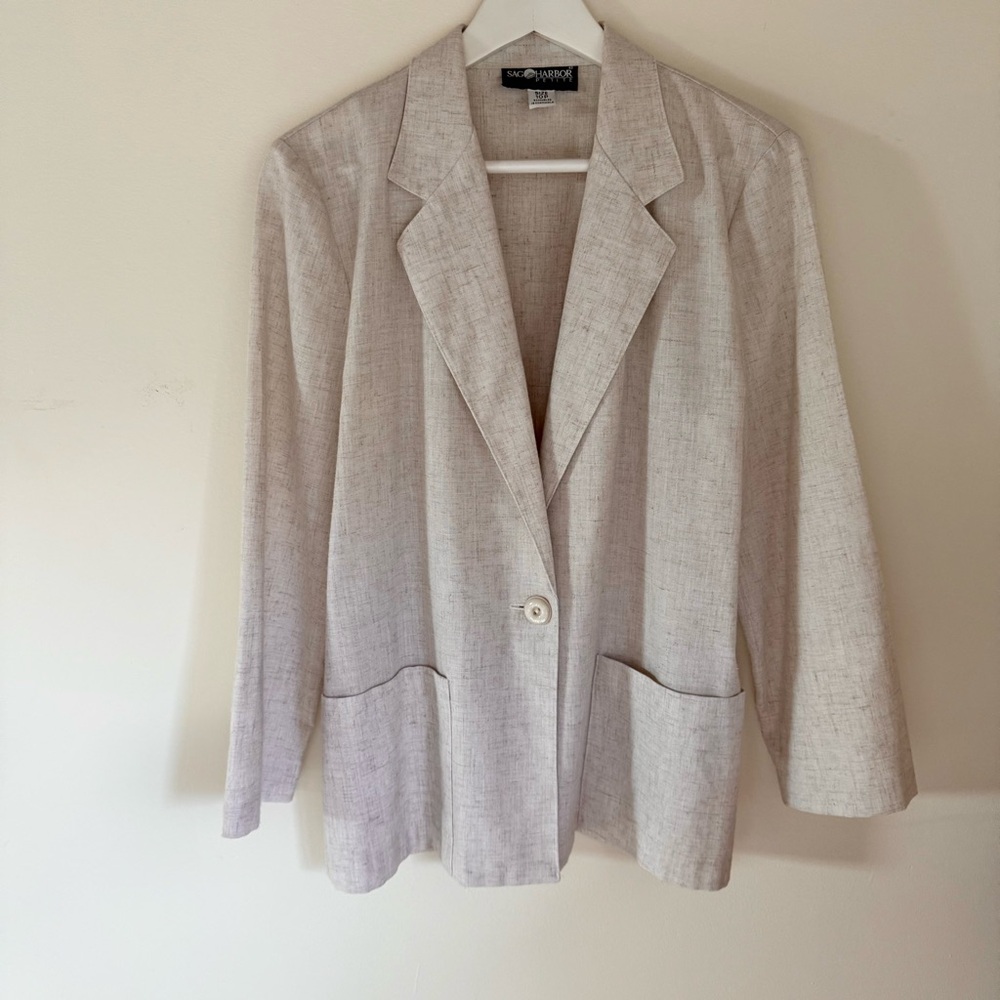 Vintage Sag Harbor Oatmeal Blazer